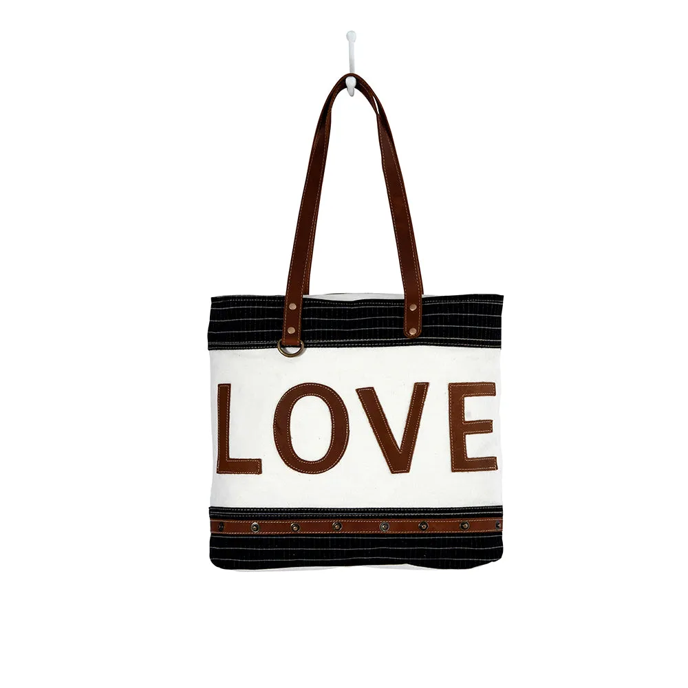 Letters Of Love Tote Bag