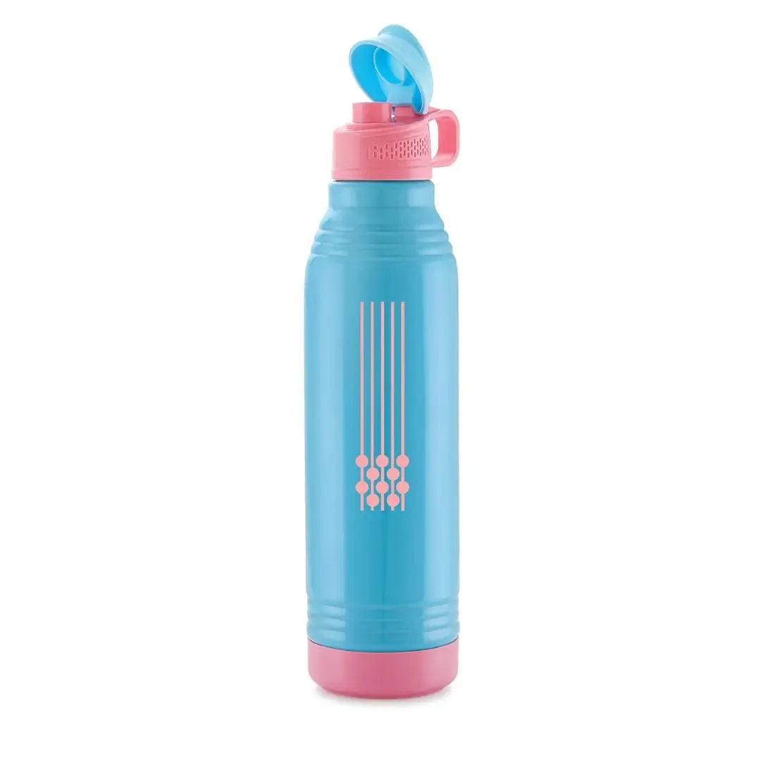 Liza Stainless Steel Smart Insulated Bottle - 650ml Blue: Perfect for Kids, Home, School