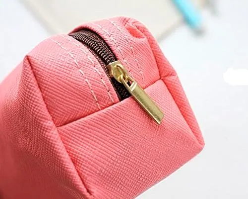 Lovely Deer Candy Color Student Pencil Bag - Pink