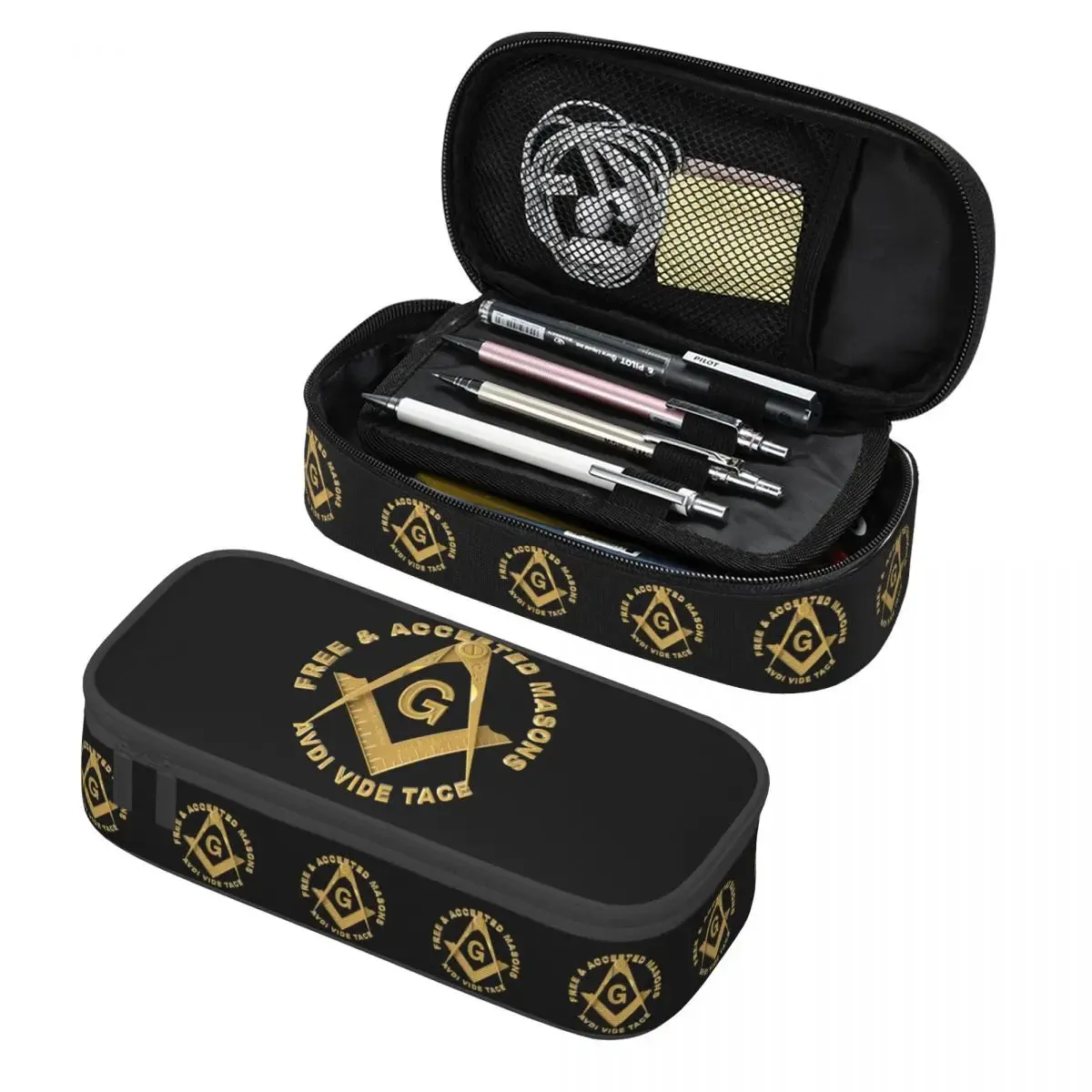 Master Mason Blue Lodge Office Tools Case - Gold Free & Accepted Masons