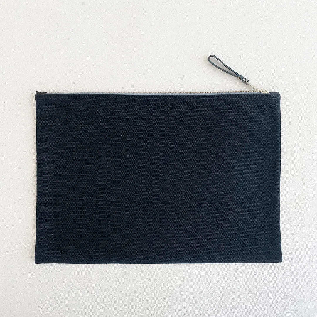 Medium Waxed Canvas Zip Folio #112