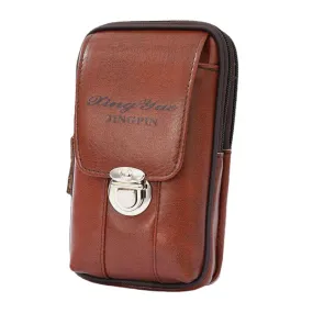 Men PU Leather Multifunction Casual 6.3 Inch Phone Bag Waist Sling