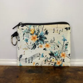 Mini Pouch - Music Notes Floral