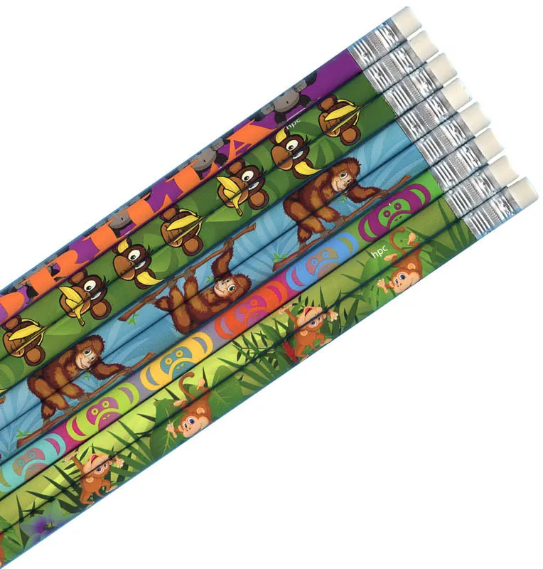 Monkey Pencil Assortment (144/unit), #40003 (E-13)