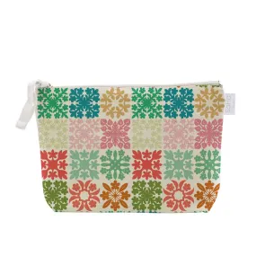 Multi Hawaiian Quilt Cosmetic Bag, Large