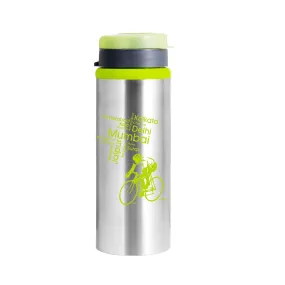 NanoNine Sprint Green Single Wall Flip Top Stainless Steel Water Bottle.