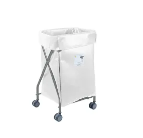 Narrow Collapsible Hamper with Vinyl Bag, 5 Bushel Capacity