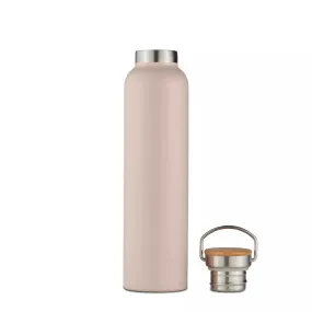 Natural Life Bottle with Bamboo Lid 750ml Pink Clay