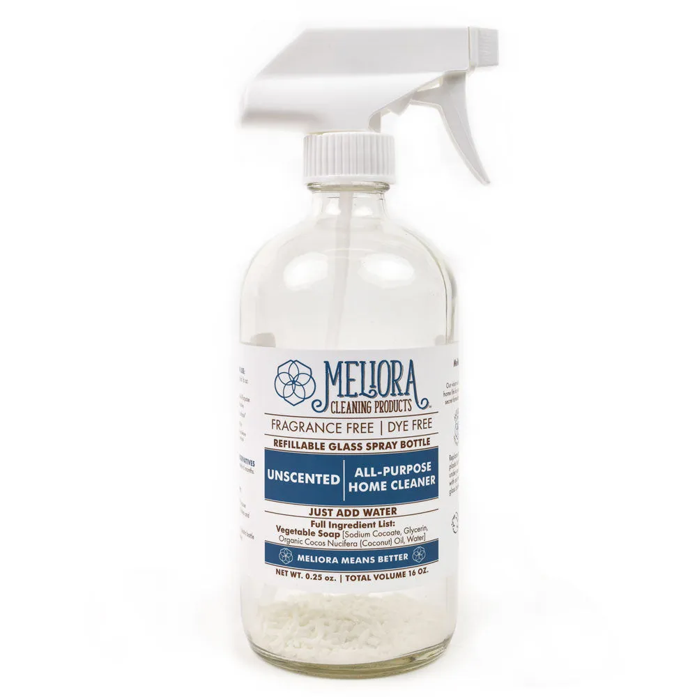 Non-Toxic, Plastic-Free All Purpose Cleaner in Glass Spray Bottle