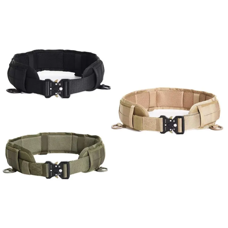 Outdoor Hunting Belt Nylon Waist Belt,Spec: Belt   Corset  Black