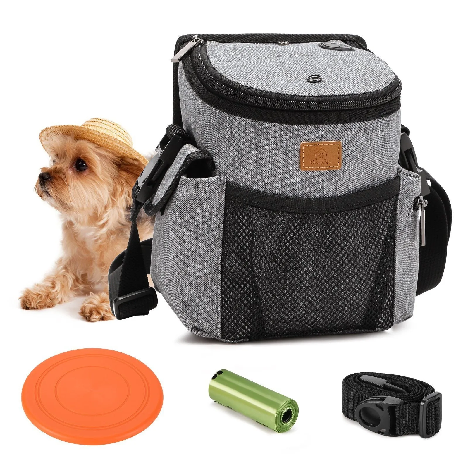 Ownpets Dog Treat Training Pouch Pockets Crossbody Bag