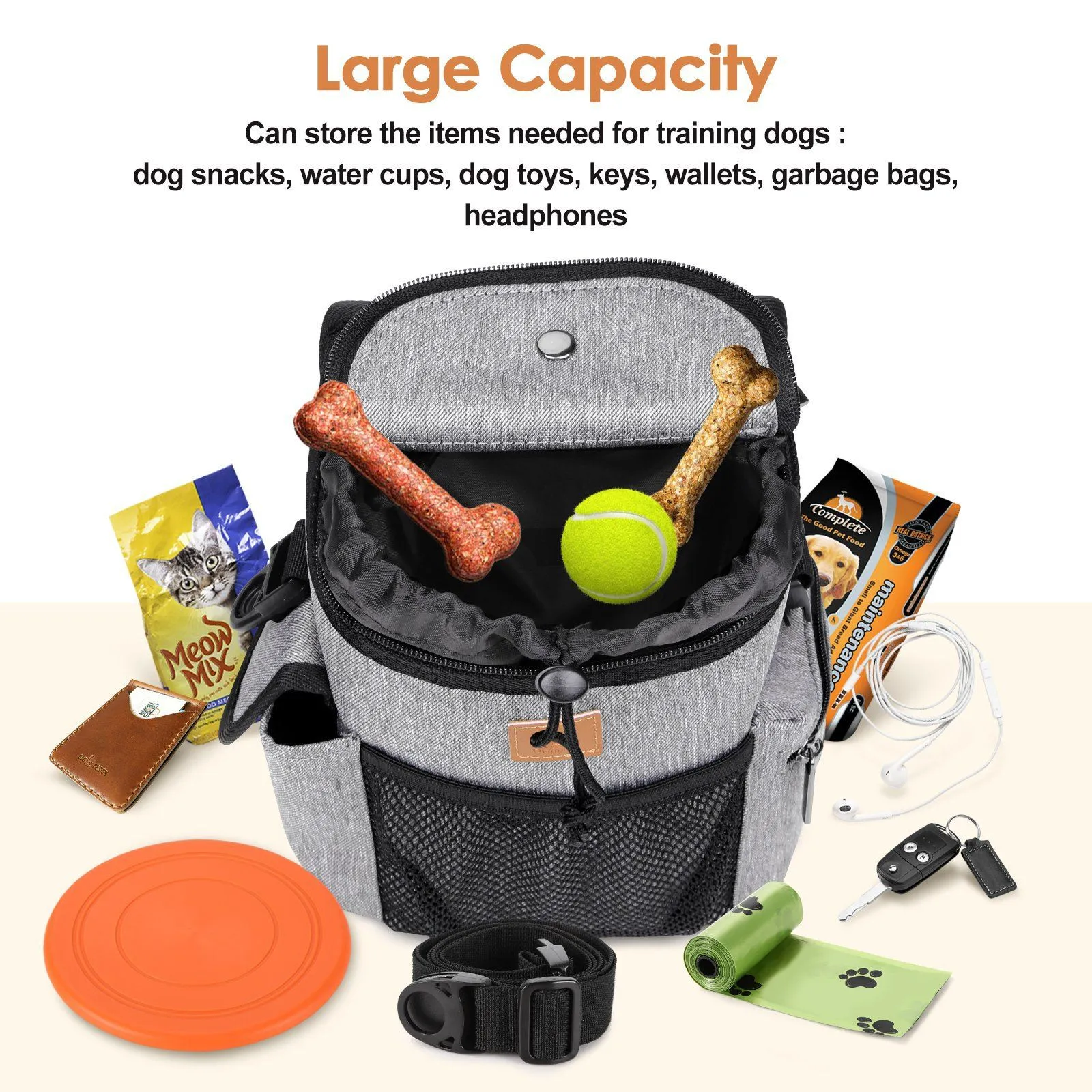 Ownpets Dog Treat Training Pouch Pockets Crossbody Bag