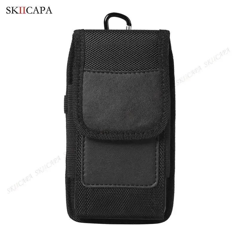 Oxford Cloth Leather Waist Bag Pouch with Belt Clip for Samsung Galaxy S24 Ultra Plus and A-Series Models