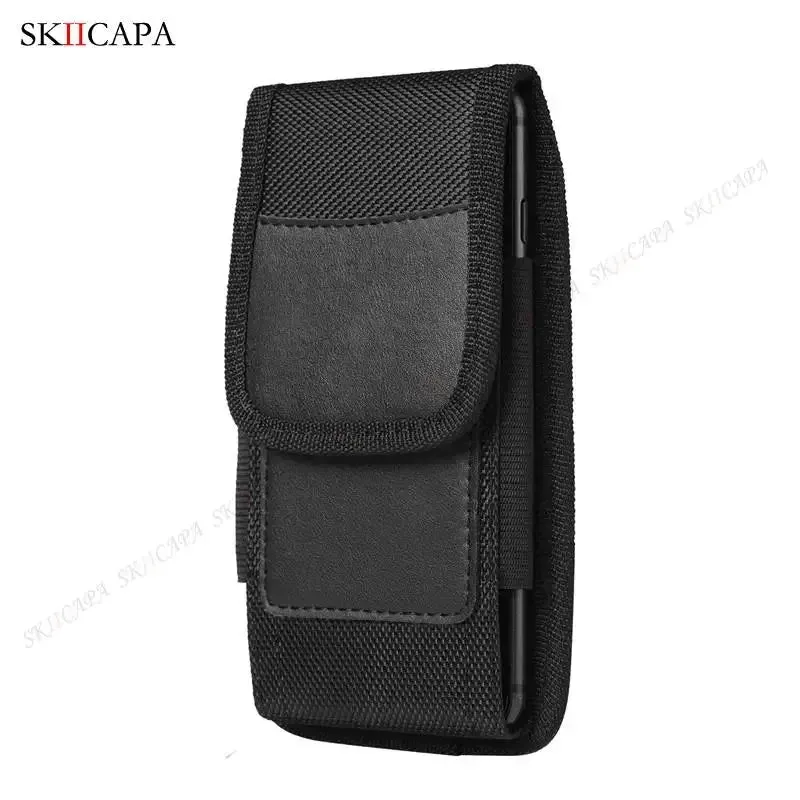 Oxford Cloth Leather Waist Bag Pouch with Belt Clip for Samsung Galaxy S24 Ultra Plus and A-Series Models