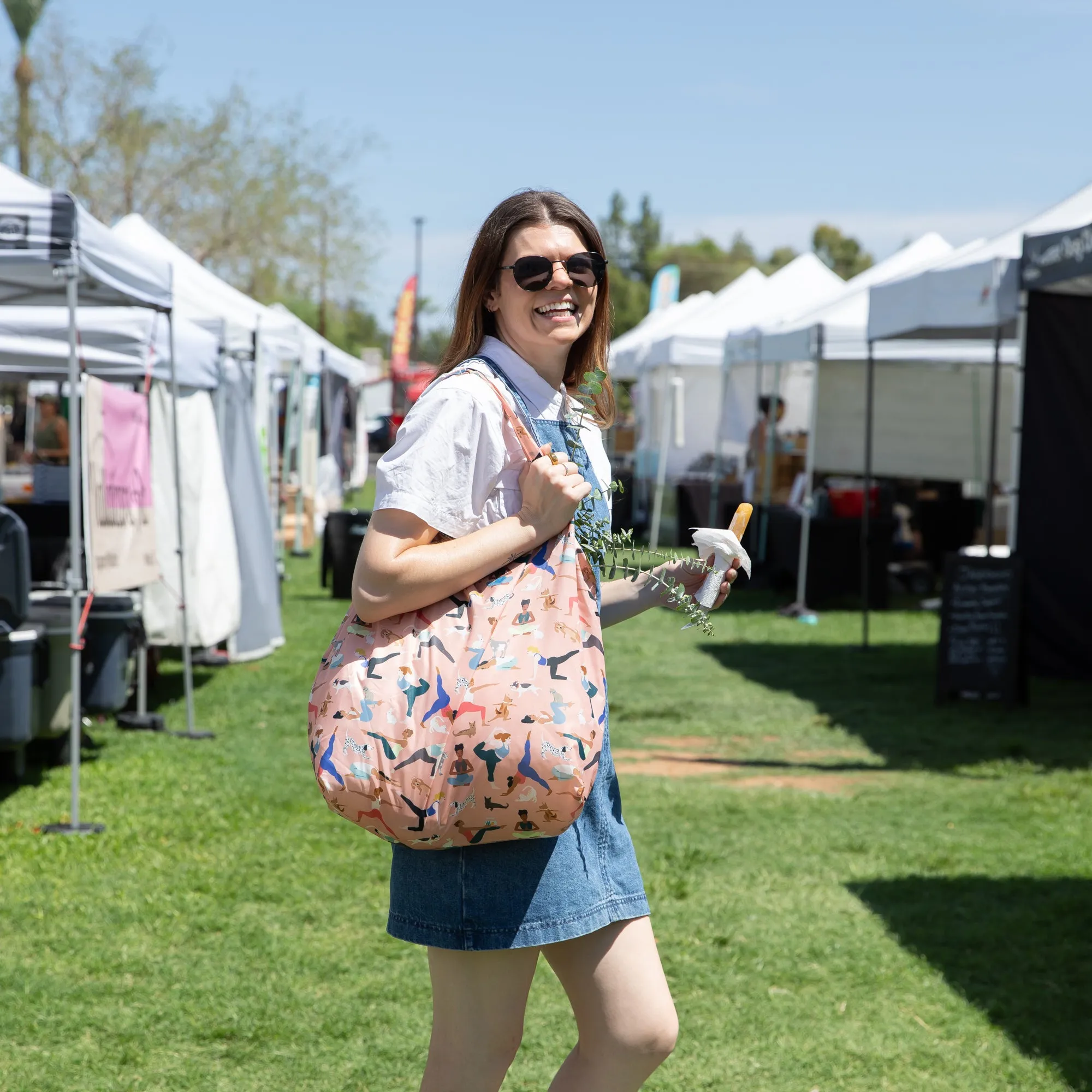 Packable Tote Bag: Yoga Pals