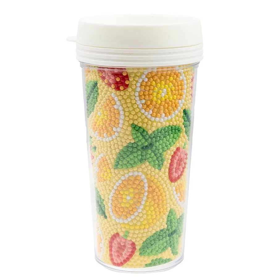 "Summer Fruits" Crystal Art Cold Drink Tumbler