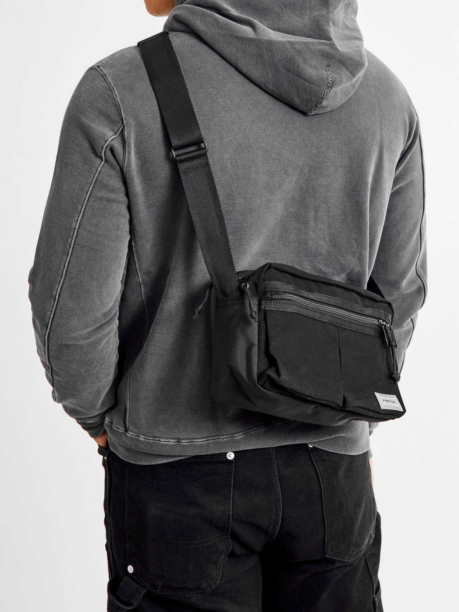 "Switch" Shoulder Bag (S) in Black