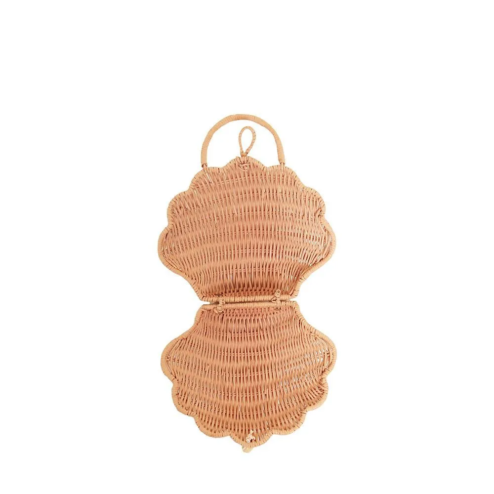 Rattan shell bag - Rose - Olli Ella