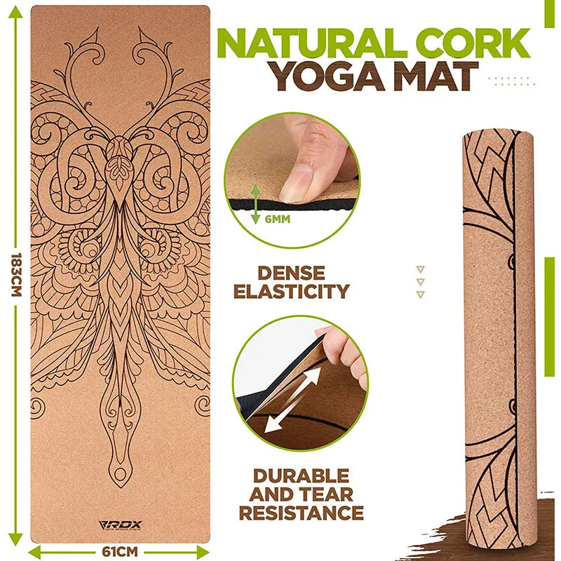 RDX D5 6mm Cork Yoga Mat