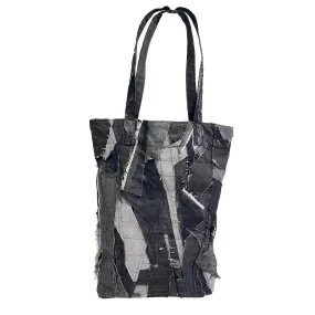 RE-NEW Tote bag - Denim Fur - Black Grey Melange