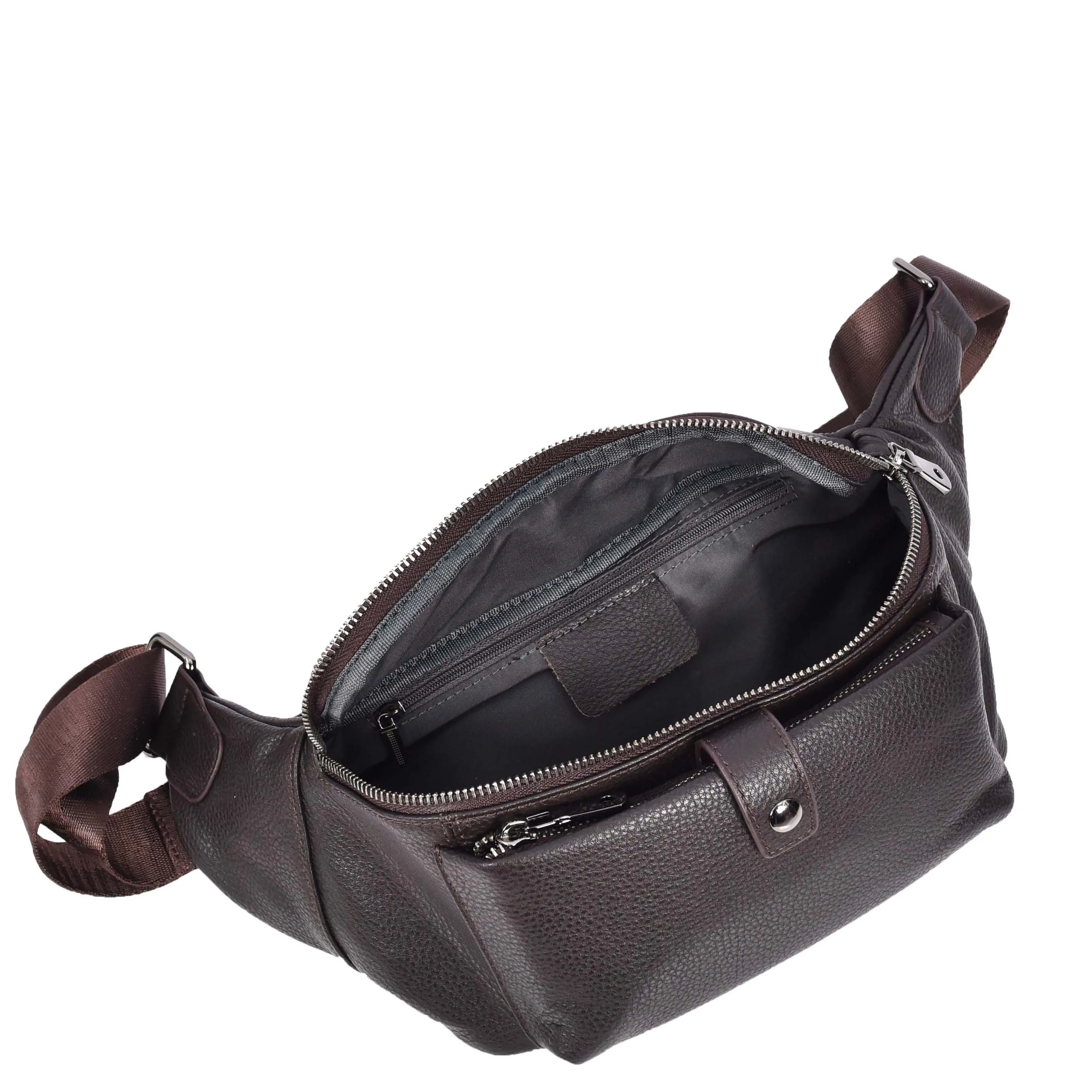 Real Leather Bum Bag Milan Brown