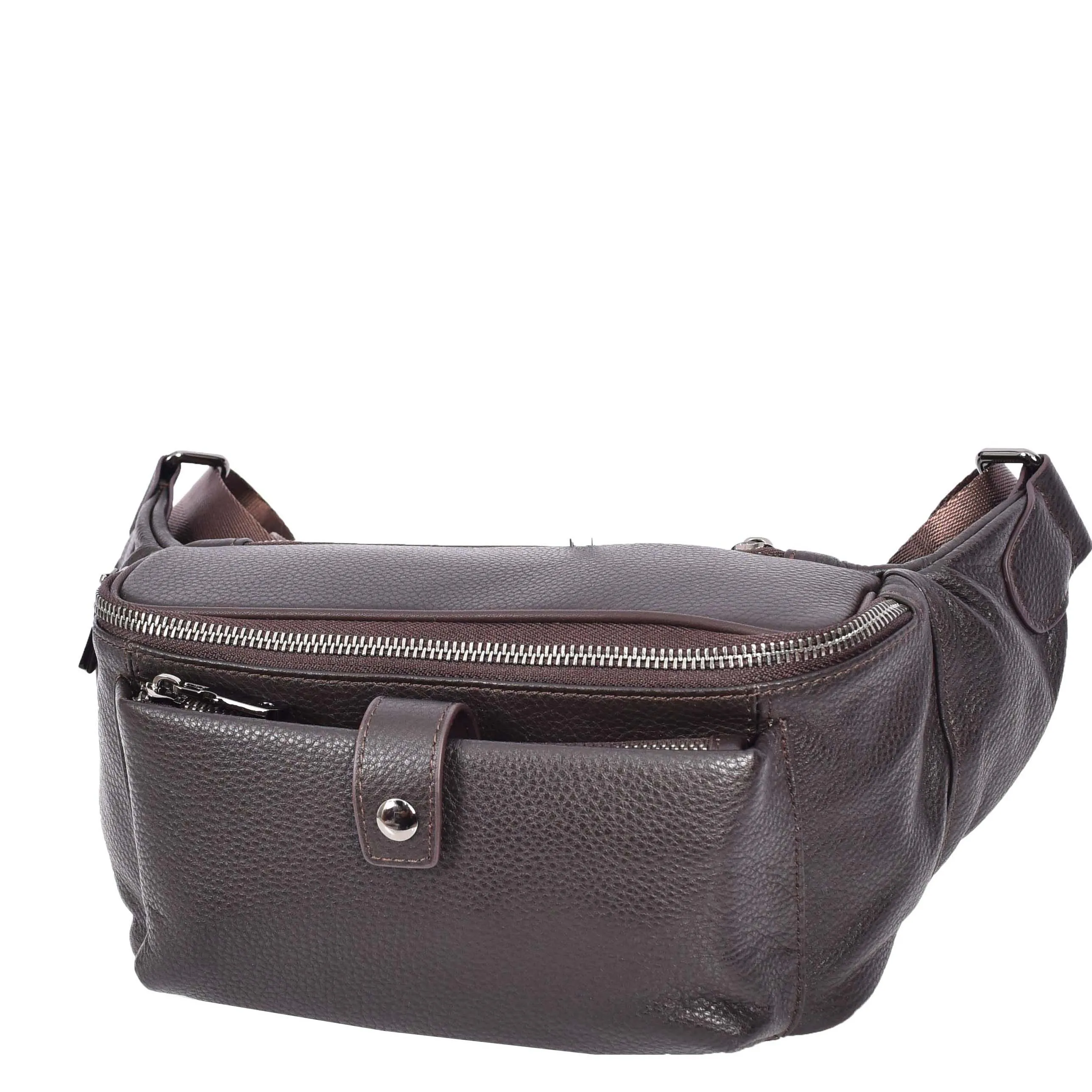 Real Leather Bum Bag Milan Brown