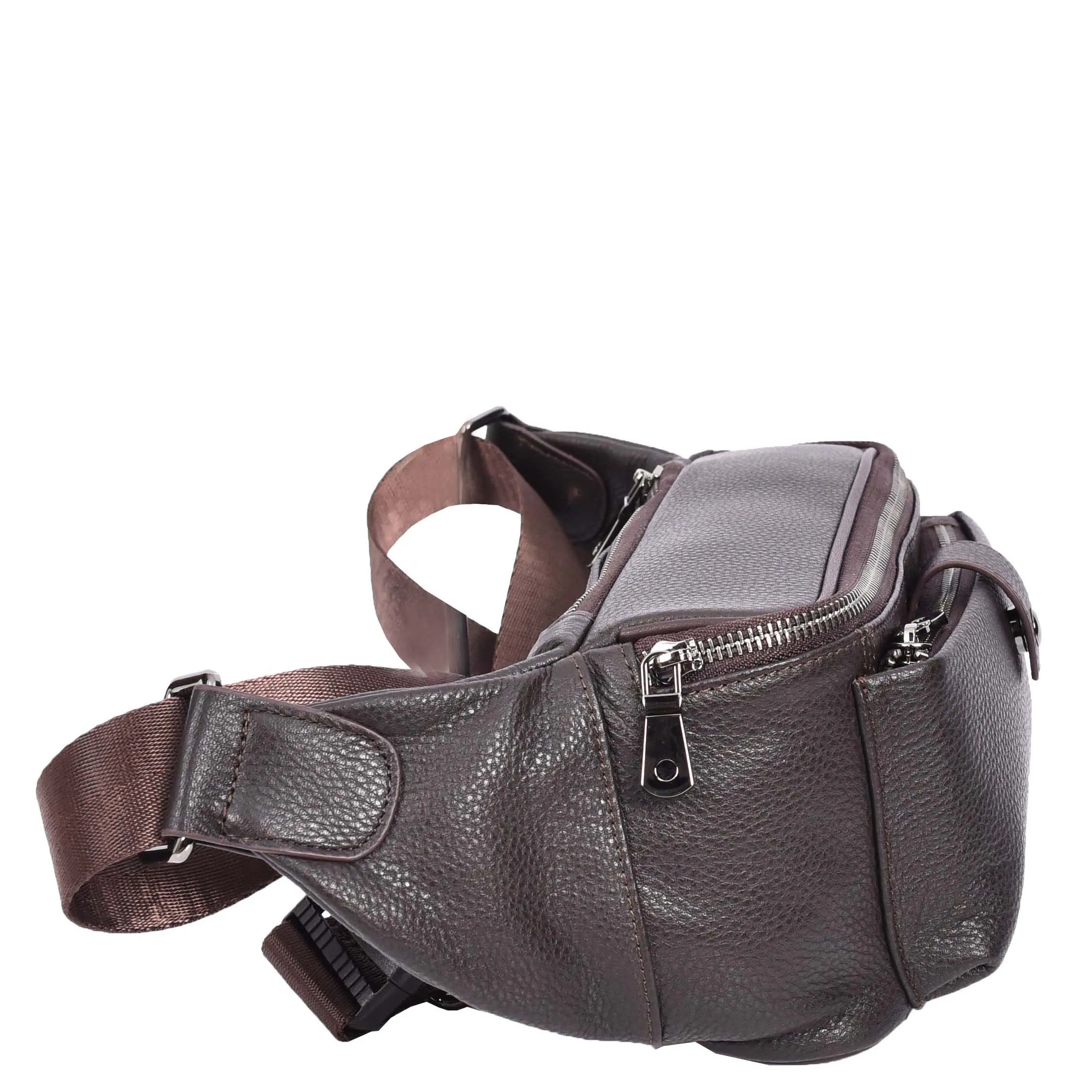 Real Leather Bum Bag Milan Brown