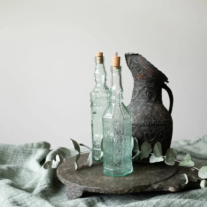 Recycled Glass Bottle with Cork