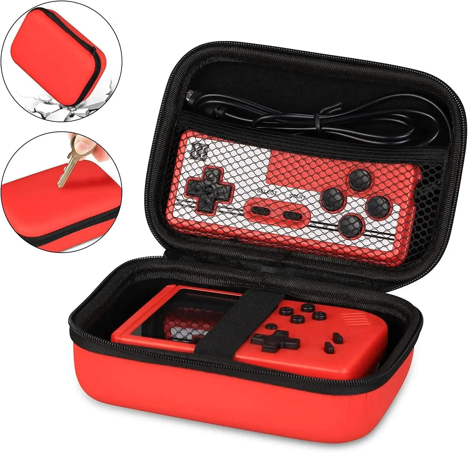 Retro Handheld Game Player With Bag Protection Video Game Console TV