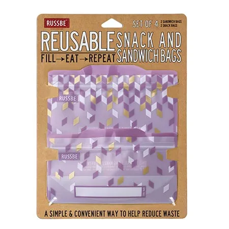 Russbe Reusable Snack/Sandwich Bags (4 Set)