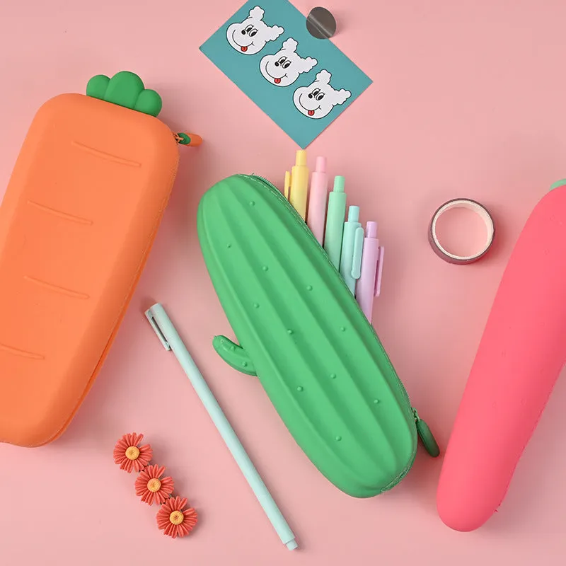 Silicone Cute Waterproof Pencil Case Suitable for Girls Stationery Box Pencil Bag Pencil Case