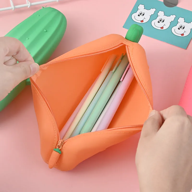 Silicone Cute Waterproof Pencil Case Suitable for Girls Stationery Box Pencil Bag Pencil Case