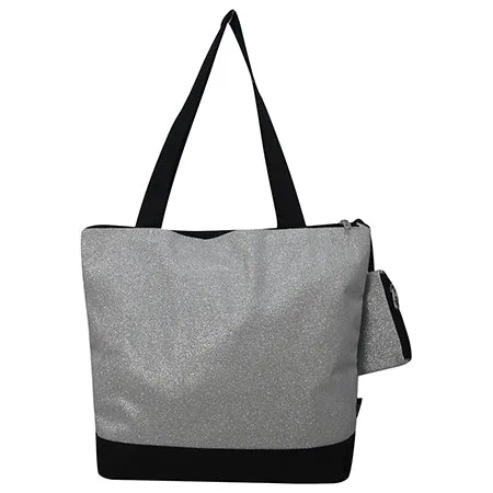 Silver Glitter NGIL Canvas Tote Bag