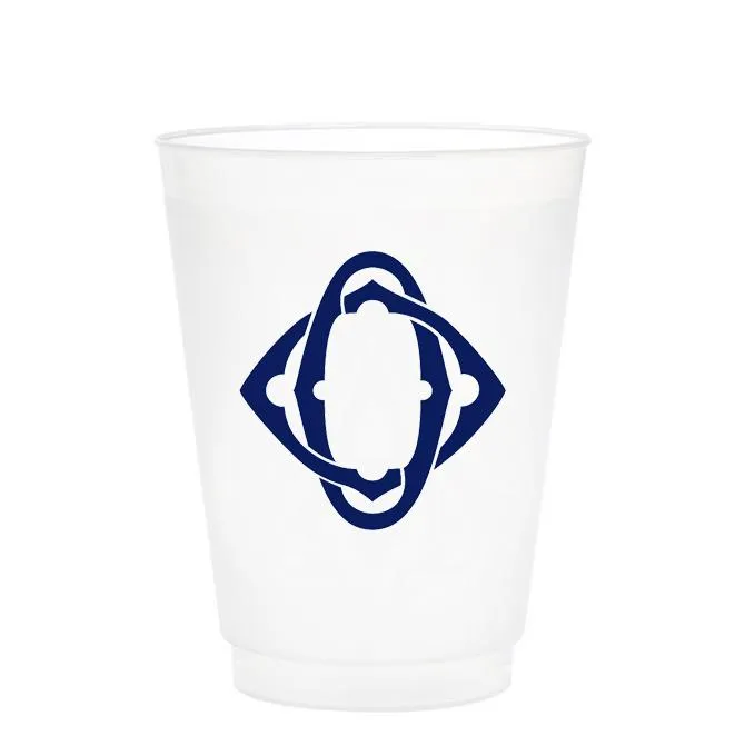 Single Initial Frosted Cups in NAVY