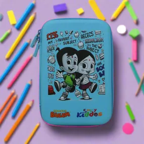 Smily Kiddos - Licensed Chhota Bheem  - Stylish & Spacious Hardtop EVA Pencil Case BTS - Light Blue