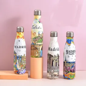 Spain, Madrid and Toledo heritage design Water bottle.(500mL)