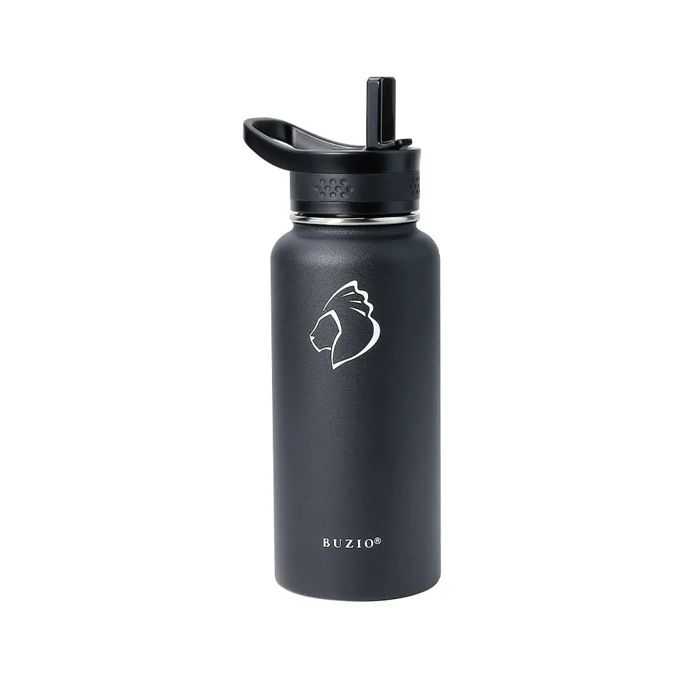 Stainless Steel Water Bottle with 3 Lids | 32oz - 64oz