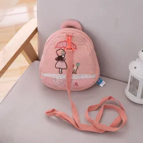 Stuffed Girls Backpack Plush Anti-lost Traction Bag Doll for Children Cute Schoolbag for Baby Birthday Gift