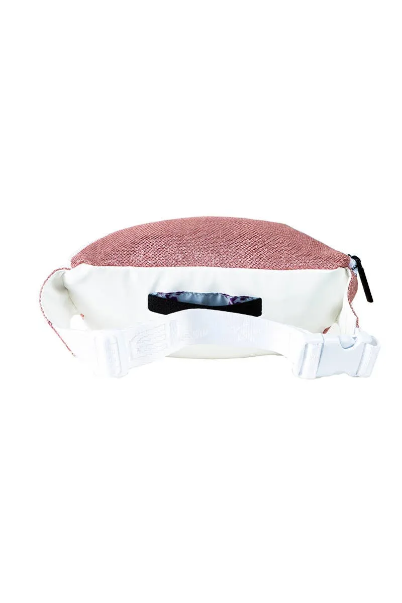 Sweet Coral Adult Rebel Fanny Pack with White Zipper