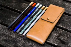 The Charcoal Leather Pencil Case for Blackwing Pencils - Natural