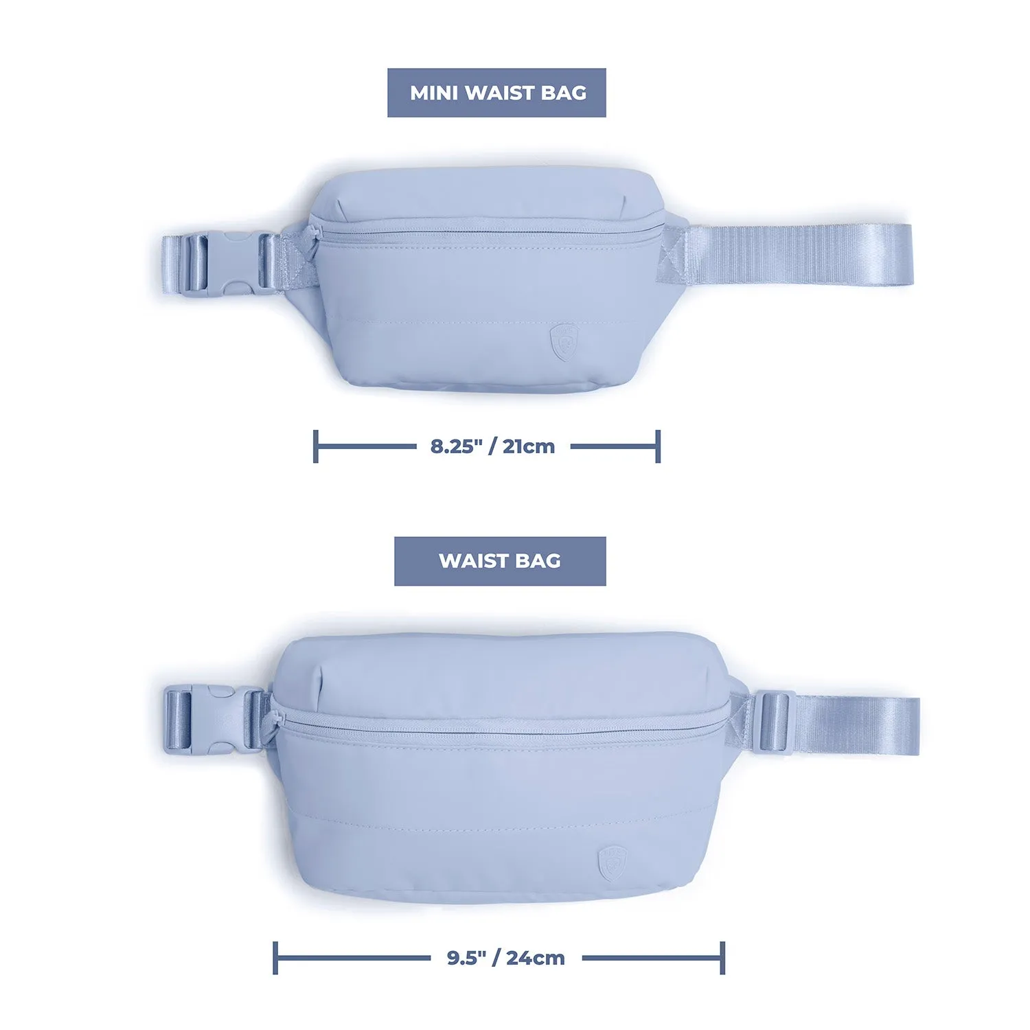 The Puffer Mini Waist Bag - Light Blue