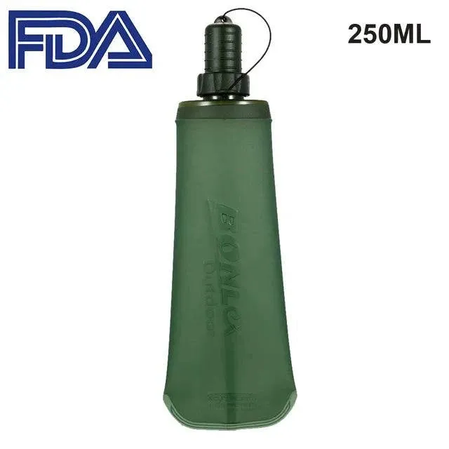 TPU Folding Soft Flask Sport Water Bottle Running Camping Hiking Water Bag Collapsible Drink Water Bottle Water Bag