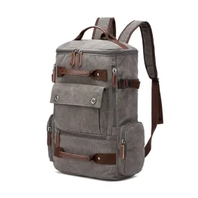 Travel Canvas Large Capacity Computer Backpack(Grey)