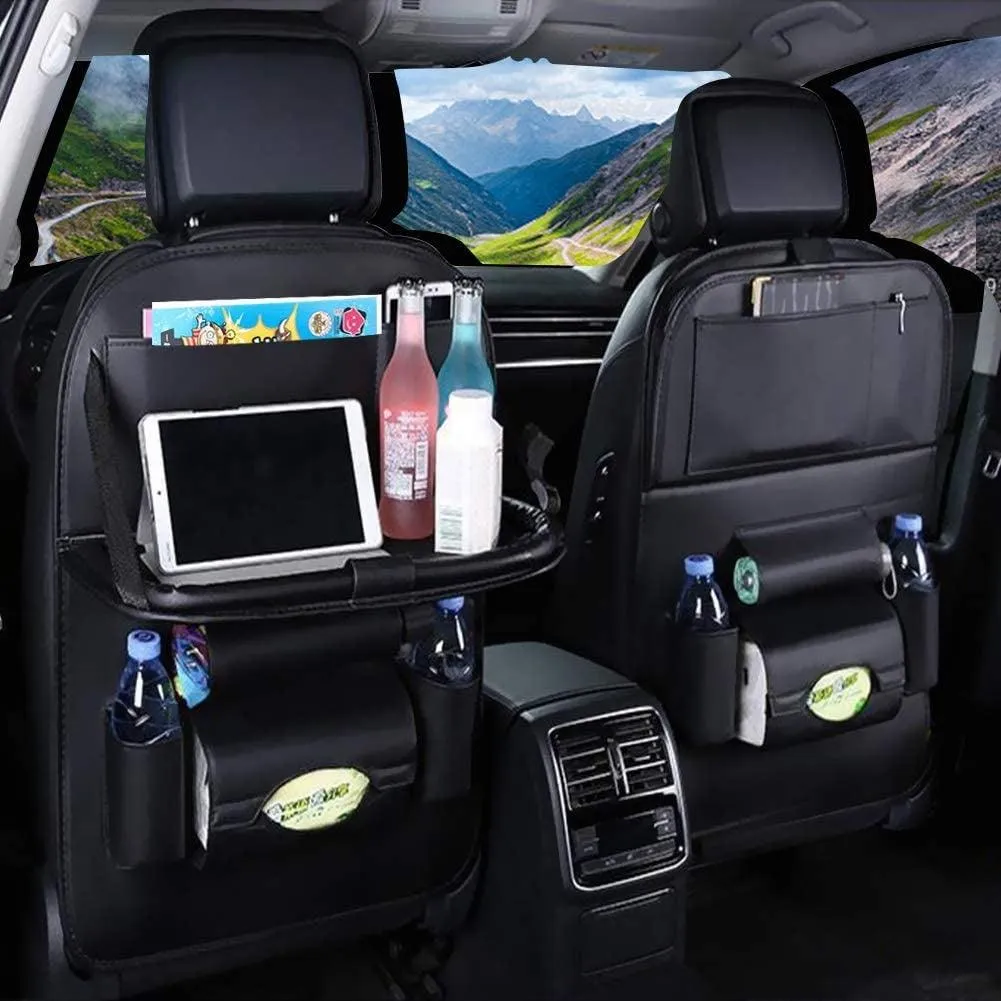 Ultimate Car Seat Organizer with Foldable Table Tray