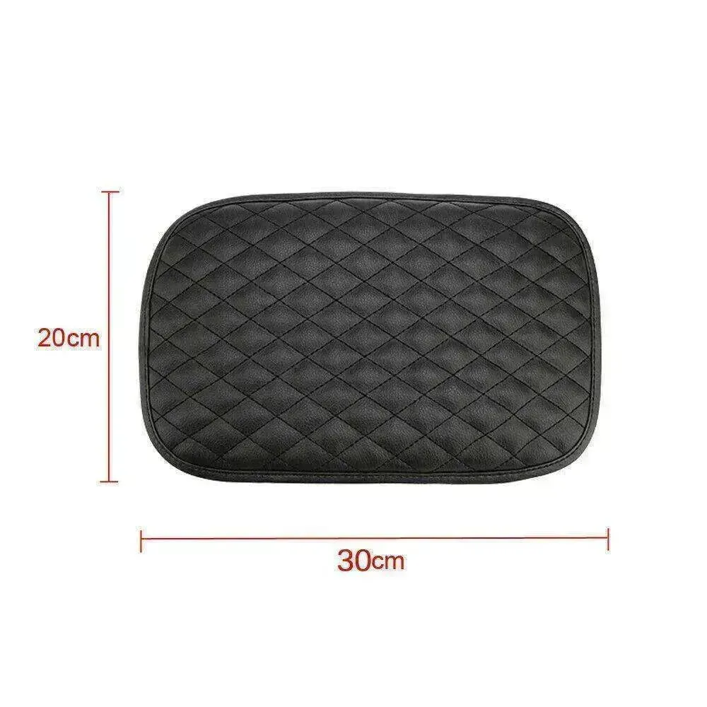 Universal Car Center Console Box Armrest Cushion Cover PU Leather Pad Protector