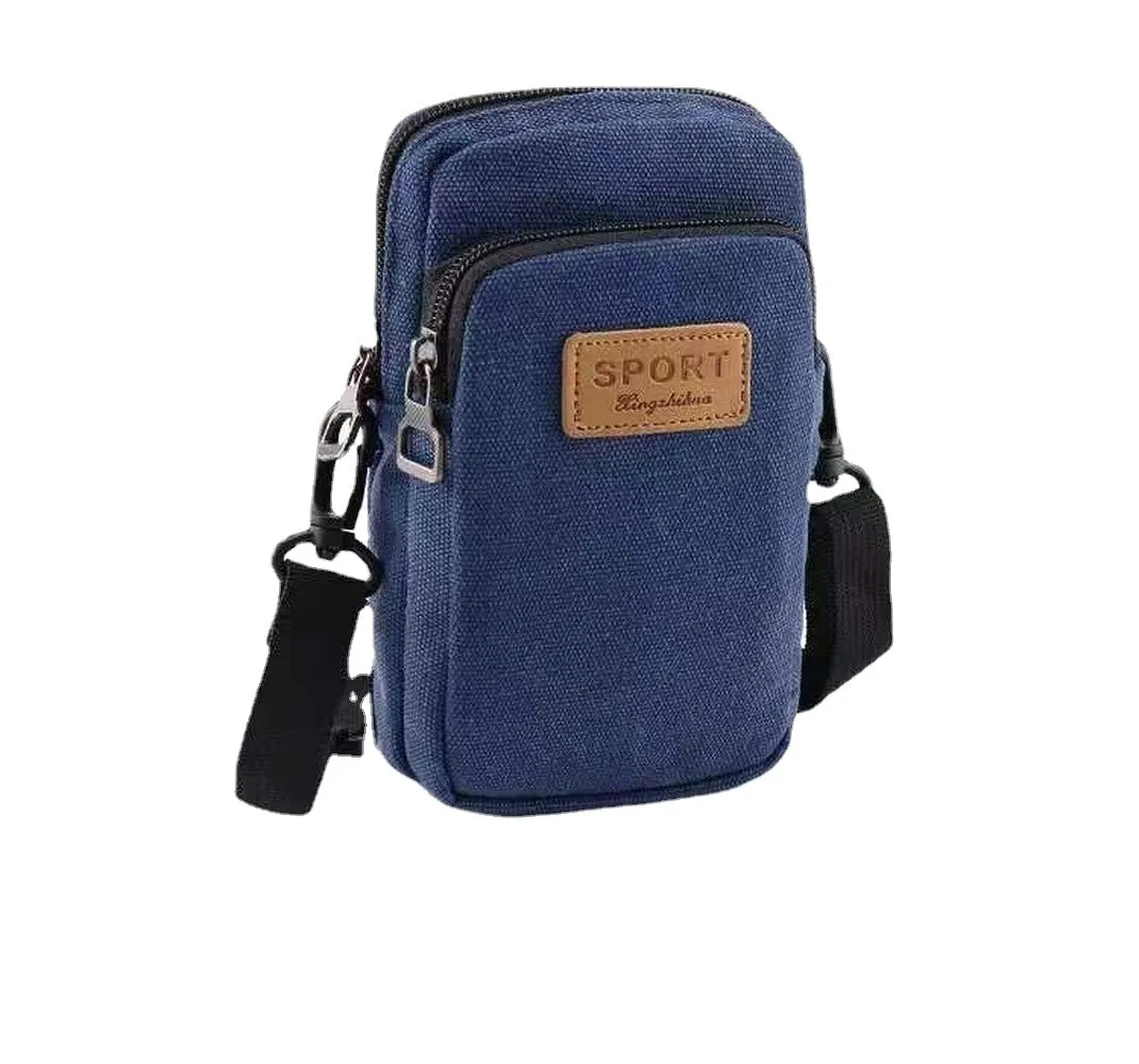 Universal Waterproof Multifunctional Canvas phone bag Shoulder Bag Man Casual Crossbody Waist