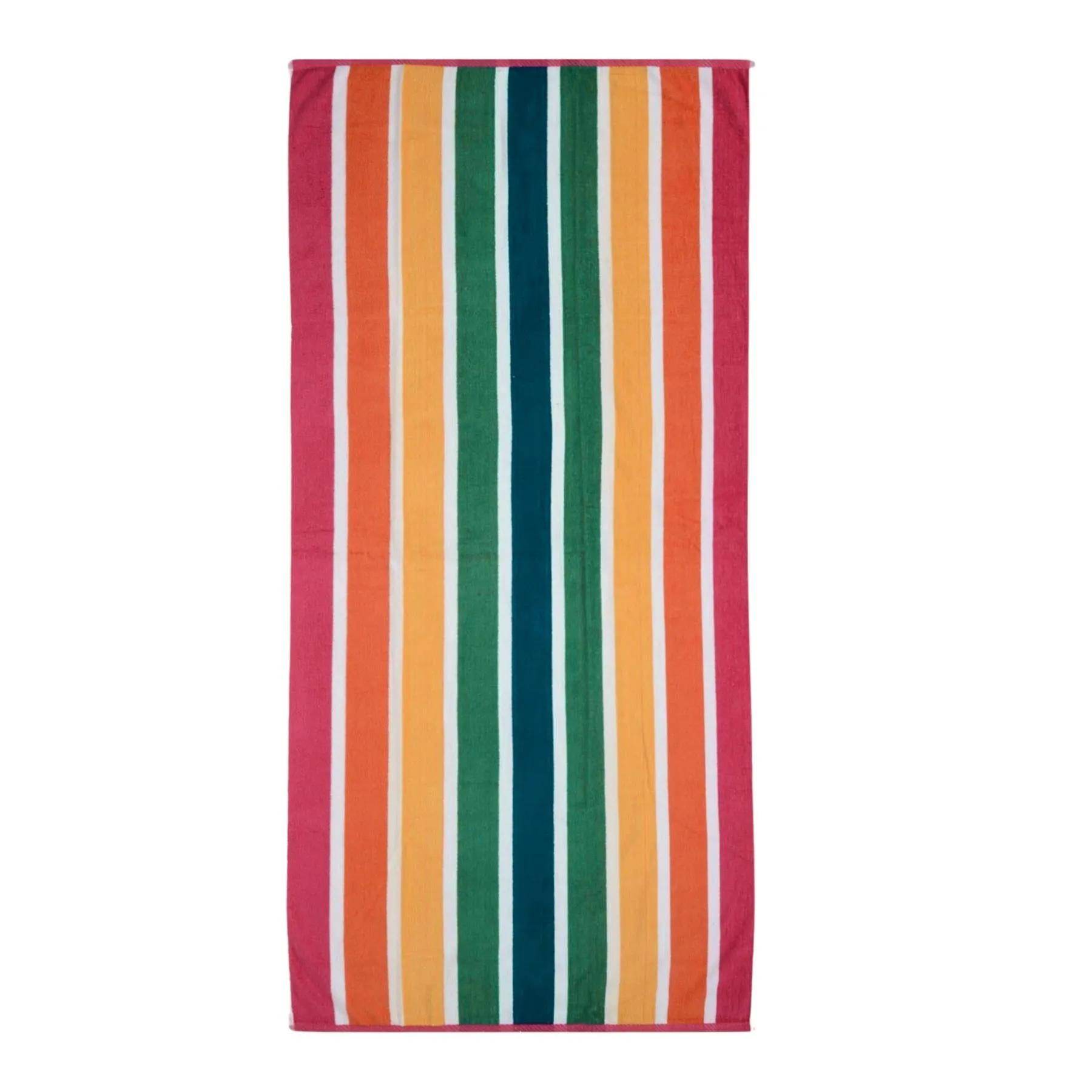 Velour Striped Beach Towel Tropical Burst