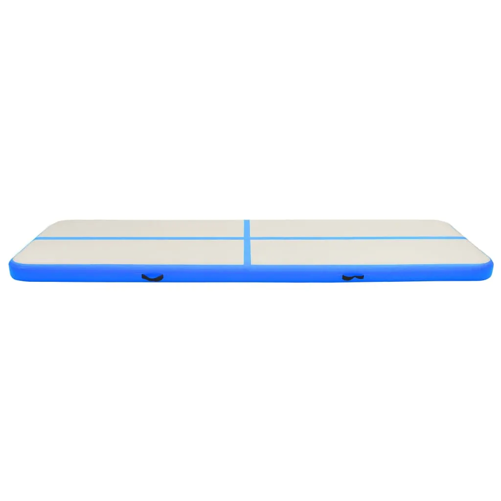 vidaXL Inflatable Gymnastics Mat with Pump 700x100x20 cm PVC Blue