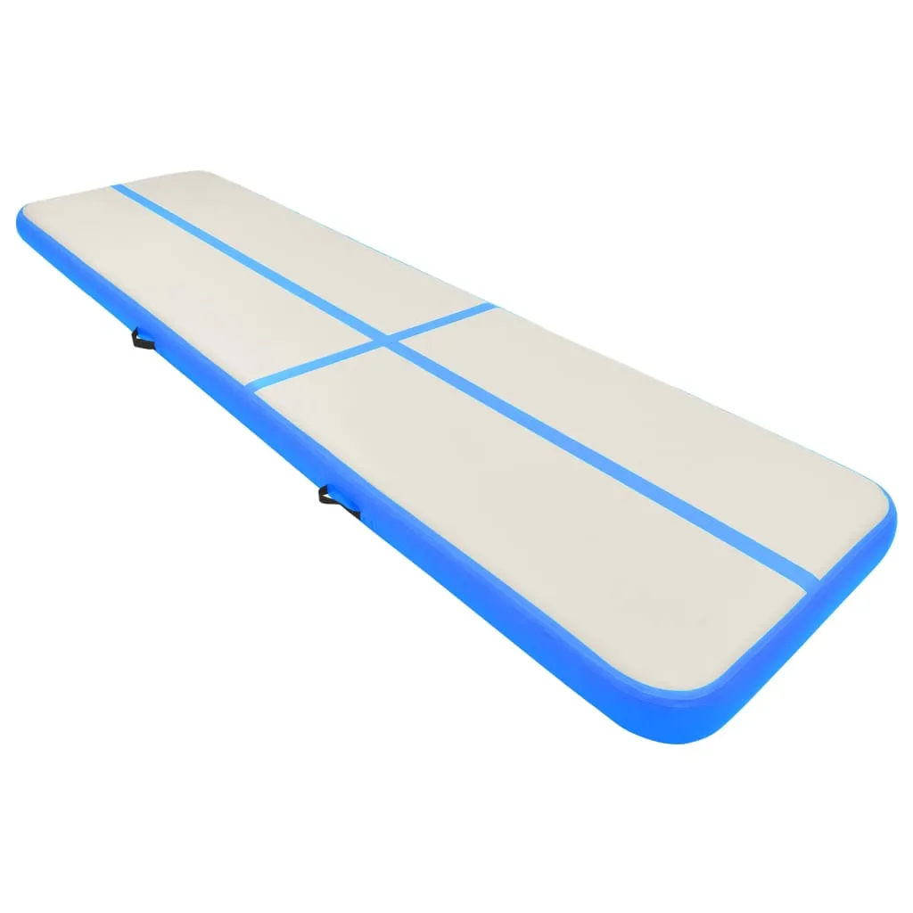 vidaXL Inflatable Gymnastics Mat with Pump 700x100x20 cm PVC Blue