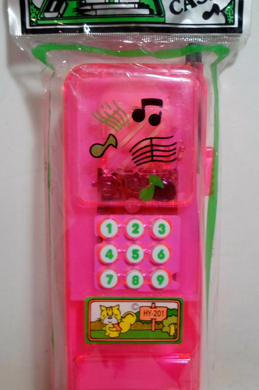 Vintage Little Genius Pencil Box Melody Phone Case 80's Taiwan Stationary HY-201D